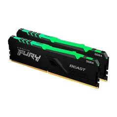 Memória Kingston Fury Beast, RGB, 16GB (2x8GB), 3600MHz DDR4