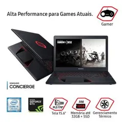 [Cartão Submarino] Notebook Samsung Gaming Odyssey i5 8GB (GeForce GTX 1050 de 4GB) 1TB Tela LED Full HD 15,6" Windows 10 - R$3060