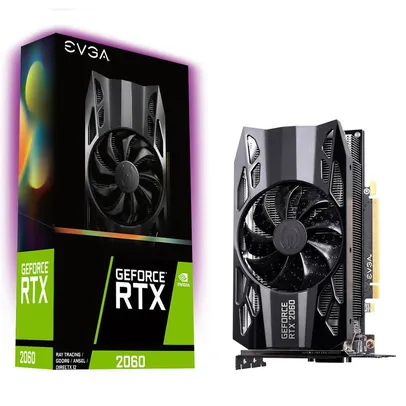 Placa de Vídeo EVGA NVIDIA GeForce RTX 2060 Gaming, 6GB GDDR6 - 06G-P4-2060-KR