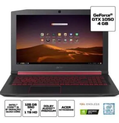 Notebook Gamer Acer An515-5771 Ci5 8gb 1tb 128gb 1050 Endles | R$2.999