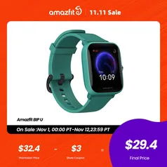 Amazfit Bip U Smartwatch 5atm Water Resistant Color Display Sport Trac
