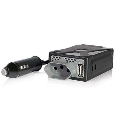 Multilaser Inversor Potência 12V Para 110V 150W Saída Usb 1A - Au900, Preto