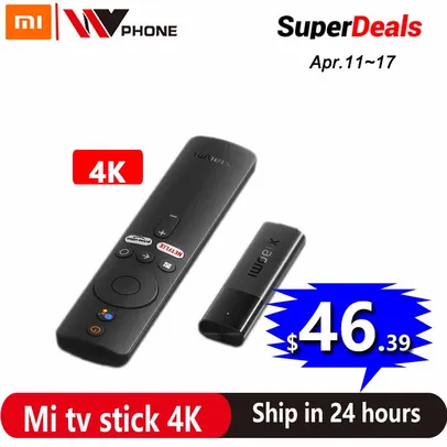 Xiaomi Mi Tv Stick 4k Android Tv 11 Hdr Quad Core 2gb+8gb Bluetooth 5.0 Wifi Netflix Google Assistant Global Version - Tv Stick