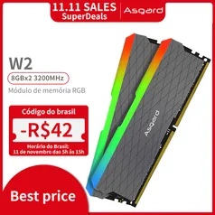 [11-11] Memória RAM ASGARD W2 RGB 16gb (2X8gb) 3200Mhz CL16 DDR4