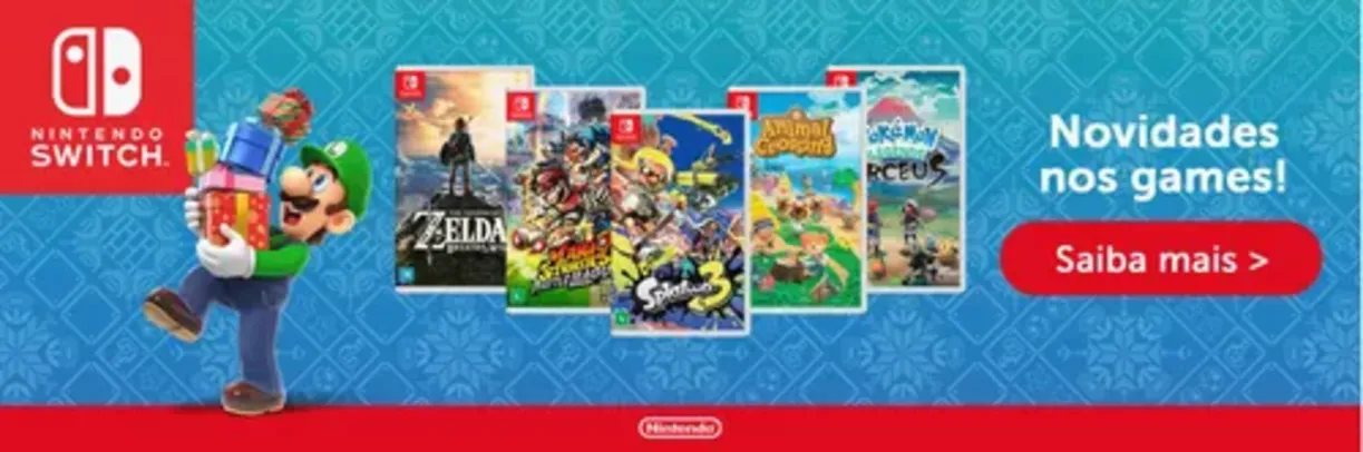 Jogos em mídia física oficial do Switch no Brasil