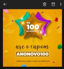 R$100 OFF na compra de MERCADO