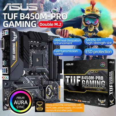 [Primeira Compra] Placa-Mãe Asus Novo Tuf B450m Pro Gaming