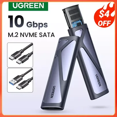 Ugreen m2 ssd caso nvme gabinete m.2 para usb tipo c 3.1 ssd adaptador para nvme pcie ngff sata m/b chave ssd caixa de disco m.2 ssd caso