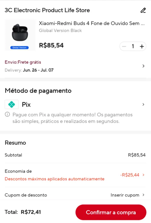 Imagem na descrição da promoção