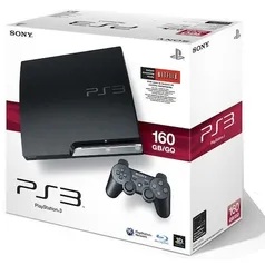 Console Sony Playstation 3 Slim HD 160GB com cabo Hdmi 