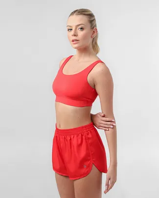 Short esportivo feminino cós elástico - Vermelho | BodyWork by Riachuelo