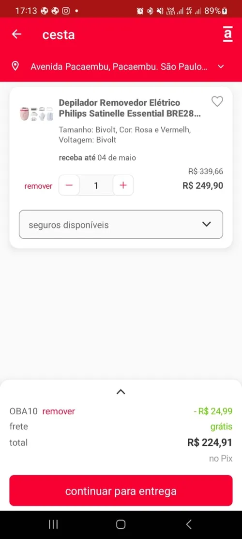 Imagem na descrição da promoção