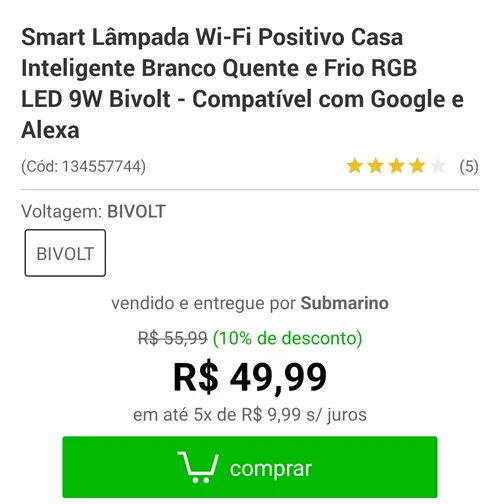 Imagem na descrição da promoção