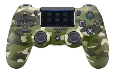 Controle Sony Dualshock 4 Green Camouflage Led Frontal Ps4