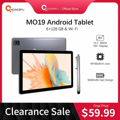 [Com taxa/ Gpay/ Moedas R$ 345]  Tablet Android MO19 6/128GB 10.1