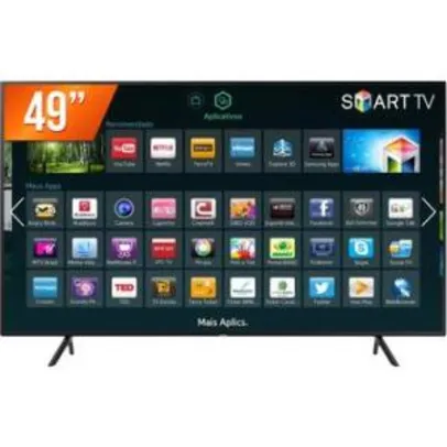 Smart TV LED 49'' Ultra HD 4K Samsung 49NU7100 HDMI USB Wi-Fi Integrado Conversor Digital