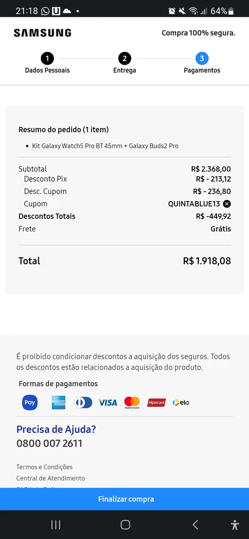 Imagem na descrição da promoção