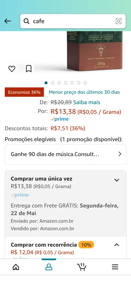 Imagem na descrição da promoção