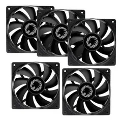 Fan Cooler Preto Gamemax - kit 5 fans. R$77