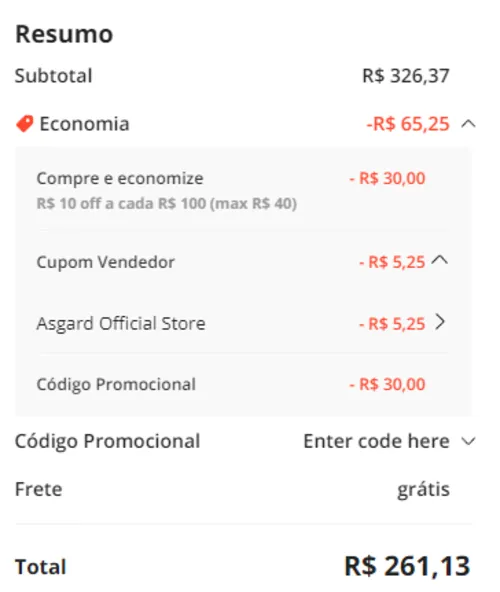 Imagem na descrição da promoção