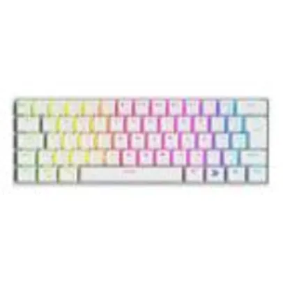 Teclado Mecânico Gamer KBM! GAMING TG600, Branco, 60% e ABNT2, RGB, Switch Gateron Blue - KGTG600BRAZ