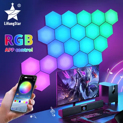 LED  RGB Bluetooth Hexagon 
