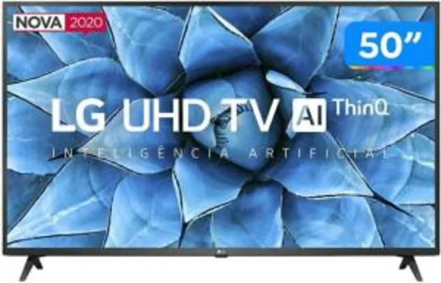 Smart TV 50" LG Bluetooth Inteligência Artificial 50UN7310PSC Google Alexa Comando de Voz Smart Magic| R$2005