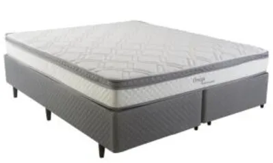 Cama Box Queen Size Herval Ômega com Pillow Top e Molas Ensacadas 60x158x198cm - R$999