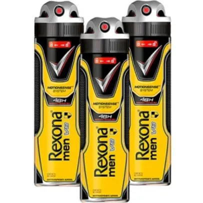 Kit 3 desodorante antitranspirante aerosol REXONA - R$ 24,03