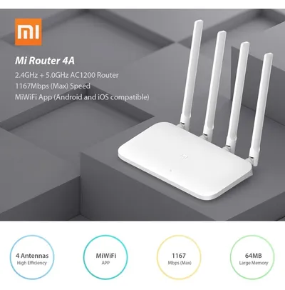Roteador repetidor WiFi Xiaomi Mi Router 4A Wireless WiFi 2.4GHz 5.0GHz | R$102
