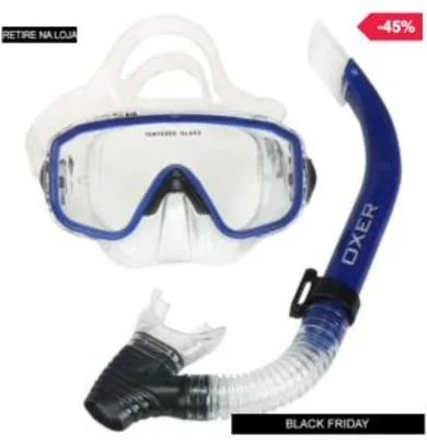 Kit de Mergulho: Snorkel e Máscara de Mergulho Oxer Argus - Adulto - R$54,99