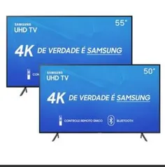 Smart TV LED 55" UHD 4K Samsung 55RU7100 + Smart TV LED 50" UHD 4K Samsung 50RU7100