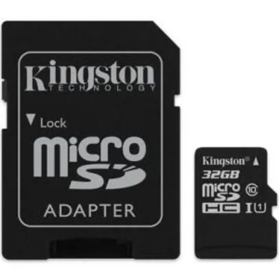 Kingston
Cartão de Memória Kingston Canvas Select MicroSD 32GB Classe 10