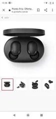 Fone Xiaomi Redmi Mi Airdots Bluetooth 5.0 In-Earphone R$ 129