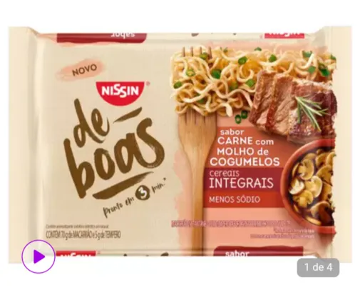 Macarrão Instantâneo Nissin De Boas 