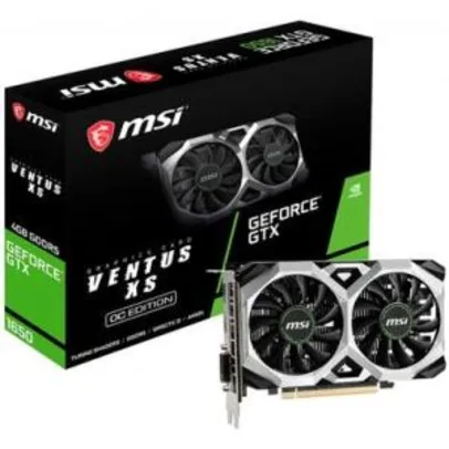 Placa de Vídeo MSI NVIDIA GeForce GTX 1650 Ventus XS 4G OC, GDDR5 - R$890
