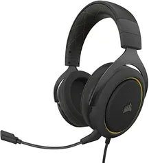 Headset Gamer Corsair HS60 Pro 7.1 Virtual Surround Com Adaptador USB - Preto e Amarelo CA-9011214-N