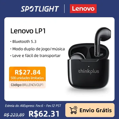 Lenovo original lp1 tws 5.3 fones de ouvido