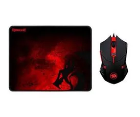 Kit Mousepad + Mouse Redragom Gamer Centrophorus 3200 DPI's - R$M601-3 - R$55