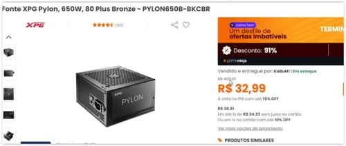 Imagem na descrição da promoção