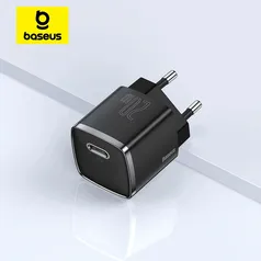 Carregador Baseus USB Portátil Tipo C, 20W, Carregamento Rápido