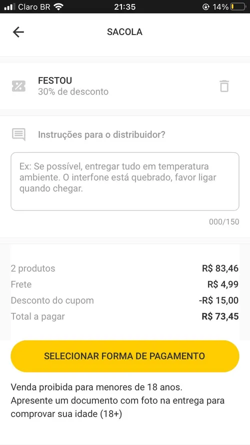 Imagen na descrição da promoção