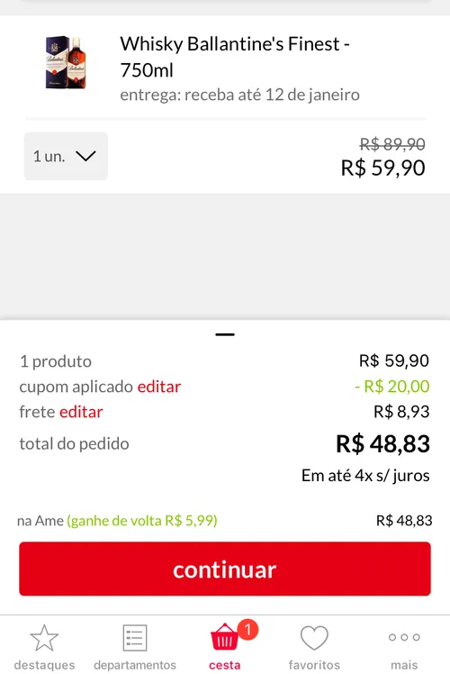 Imagem na descrição da promoção