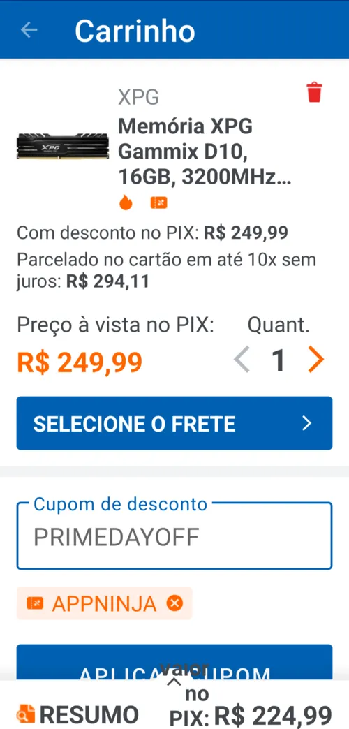 Imagem na descrição da promoção