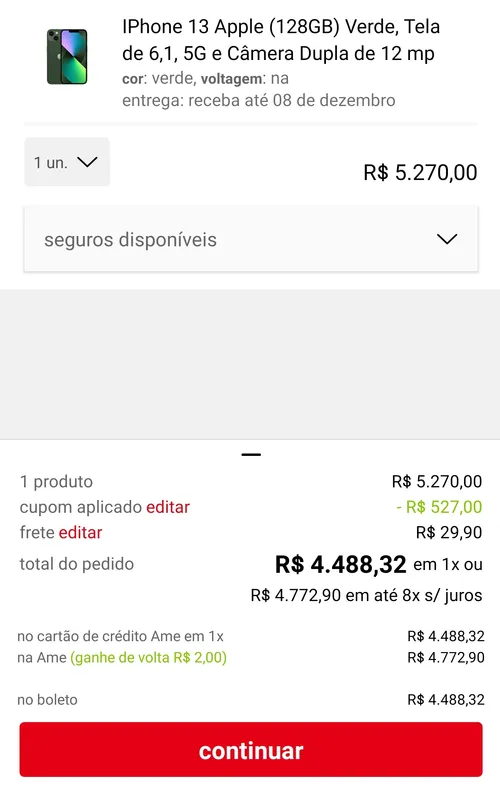 Imagem na descrição da promoção