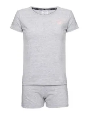 Saindo por R$ 64: Pijama MARCA Calvin Klein Underwear - INFANTIL M/C E Short De Algodão - Mescla | Pelando