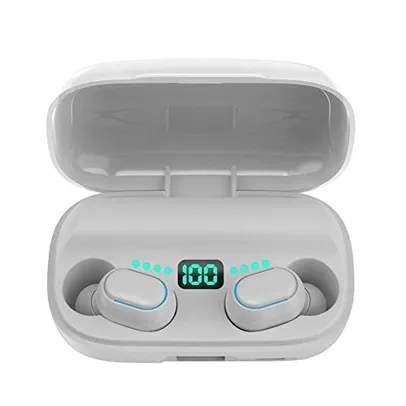 SZAMBIT TWS Fones de ouvido fio Bluetooth 5.0 caixa de carregamento 1800 mAh HiFi estéreo à prova d'