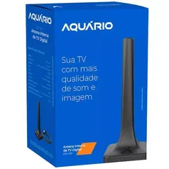 [VIP] Antena Interna de TV Digital Aquário DTV-200 HDTV 4K - Preta