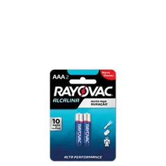 Pilha Rayovac Alcalina Palito AAA 2 Unidades por R$ 2