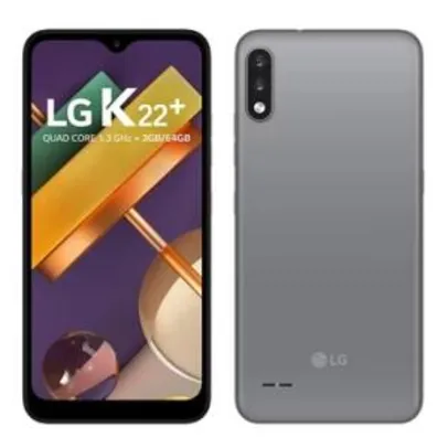 Smartphone LG K22+, Titanium, Tela 6.2" R$764